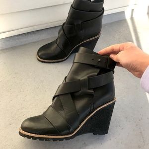 See by Chloe Strappy Wedge Ankle Boots
